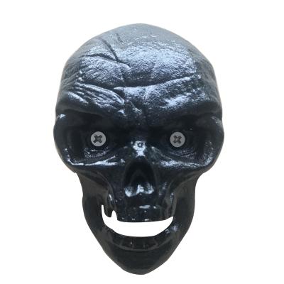 China 2021 Sustainable New Wall Mount Skeleton Cast Iron Bottle Opener for sale