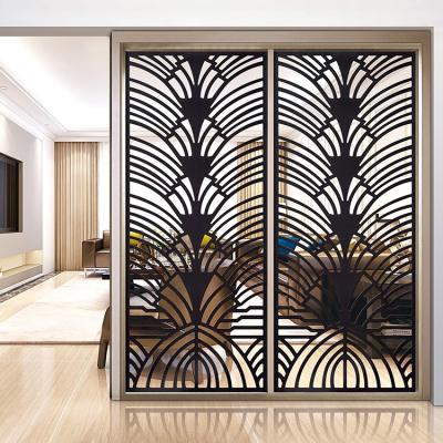 China Easily Assembled Size Metal Room Dividers Decoration Customized Partitions Screen Stainless Steel Screen Partition for sale