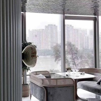 China New Design Industry Pvd Stainless Steel Ceiling Sheet SS Decorative Water Ripple Stamped Sheets for sale