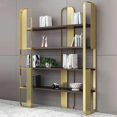 China High Quality Adjustable Storage Rack Vertical Bookcase Furniture Steel (Others) And Wooden Shelf for sale