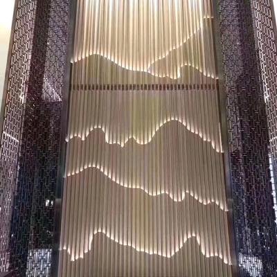 China Custom Shiny Gold Rose Gold Screen Room Dividers Decorative Partition Wall Easily Assembled Screens for sale