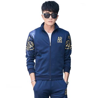 China Autumn anti-pilling fitness clothes new men's sports embroidered suit for men jogger set causal for sale