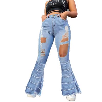 China QUICK DRY S-2XL ripped high waist jeans 2022 new arrival skinny rocket casual jeans for women for sale