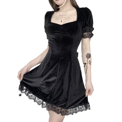 China 2021 Spring Summer Breathable Elegant Casual Dresses Slimming Chinese Dresses For Bodycon Gothic Dress for sale