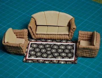 China ceramic craft sofa---model scale sofa, architectural model materials,model furniture,1/25 for sale