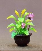 China model potted plant,model material,doll house decoration flower potted plant,artificial pot,1:25,3CM potted plant for sale