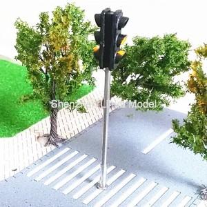 China model Mini Traffic Light--1:87 3aspect signal metal lamppost,model three aspect signal lights,HO gauage traffic light for sale