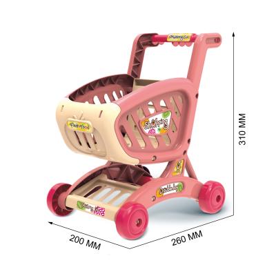 China Toy New Funny Educational Shopping Cart With Dessert Model Toy Set High Quality Children DIY Education Kitchen Pretend Toy for sale