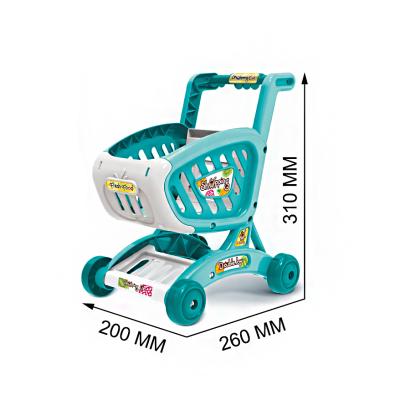 China Toy Wholesale Shopping Funny Educational Trolley With Fruit Model Toy Set Education Kitchen Vegetable Toy For Children 2021 New Safety Toy for sale