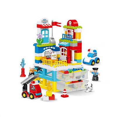 China Intelligent Building Toy Education Toys Puzzle Building Block City Rescue 103PCS With 2 Layers Storage Box Kids DIY High Quality Toys 2021 New for sale