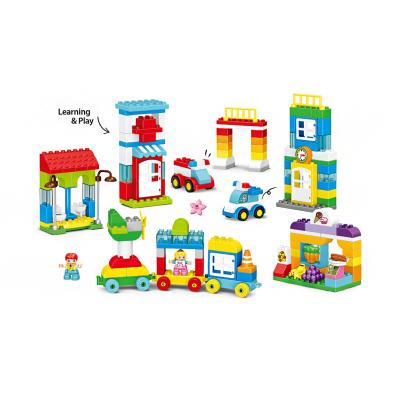 China Hot Selling DIY City Toy Puzzle Building Blocks 180pcs Creative Education Toy Construction Bucket Set Children Toys Made in China for sale