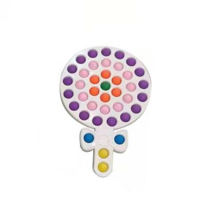 China Hot Sale Funny Novelty Toys Lollipop Finger Games Anxiety Relief Silicone 2021 New Funny Squeezing Toys for sale