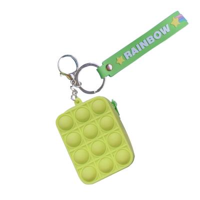 China Key Chain Hot Hanging Decompression Purse Coin Purse Silicone Toy Decompression Toy Explosions Silicone Kneading Bag for sale