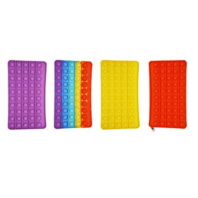 China Hot Sale Silicone Decompression Stationery Pen Bag Student Puzzle Press Coin Purse Mobile Phone Key Storage Bag for sale