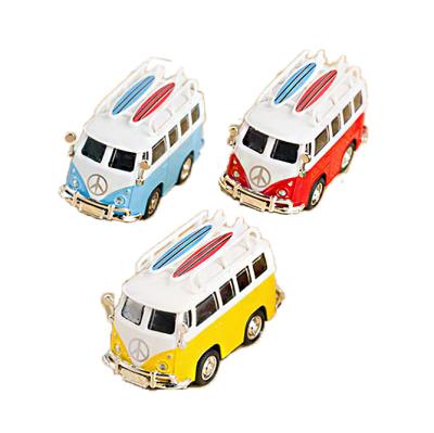 China 1:43 Raw Material Safety Colorful Cartoon Lovely Diecast Bus Car Model Classic Toy Hot Sale Alloy Pullback Bus Model Car Toy for sale