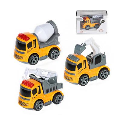 China Sensitive Toy Diecast Alloy Inertia Construction Car Toy Hot Sale Mud Excavator Tank Car Car 1:43 Style Cartoon Model Toy for sale