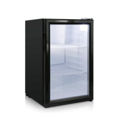 China Single-temperature Promotion Price Small Door Mini Beverage Mini Bar Fridge Commercial Glass Refrigerators for sale