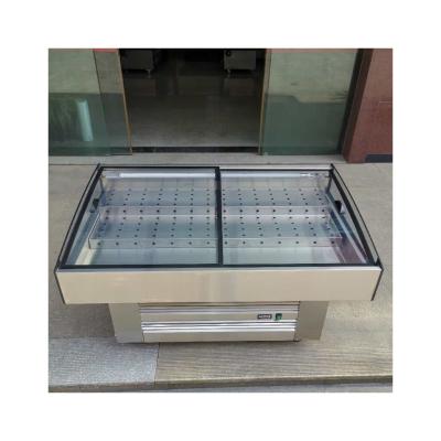 China Amazing Popular Single-temperature Quality Stainless Steel Seafood Chiller Showcase For Seafood Show for sale