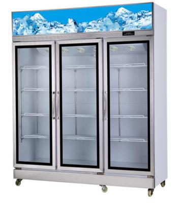 China Single-Temperature Supermarket Commercial Upright Freezer With Glass Door LC-1800 for sale