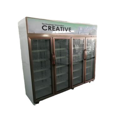 China Single-Temperature Commercial 4 Glass Door Upright Freezer for sale