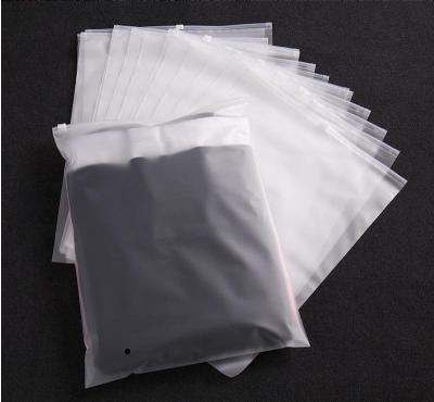 China Disposable Hot Sale Matte Frosted EVA Zipper Bag Wholesale Custom Printed Reclosable Slider Plastic Bags for sale