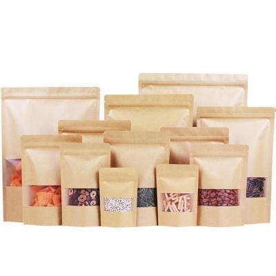 China Food Kraft Paper Packaging Stand Up Laminated Bag In Stock for sale