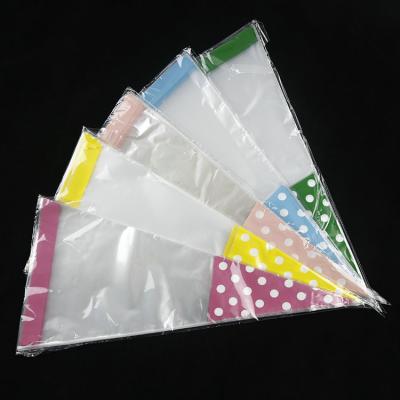 China Food Printed Ice Cream Cone Triangle Shaped Plastic Bags for sale