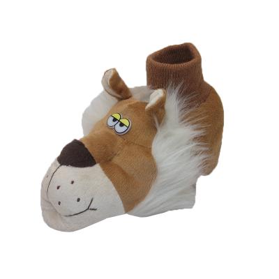 China Lightweight Wholesale Brown Popular Winter Boots Kids Indoor Lion Color Animal Shoes for sale