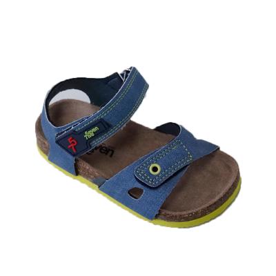 China 2022 magic denim fabric upper plastic patch flat clasp spill non EVA sole shoes plug up slippers for sale