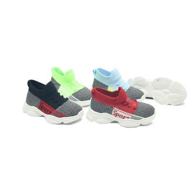 China Breathable Wholesale Custom Logo Slip On Sock Sneaker Kids Popular Casual Walking Shoes for sale