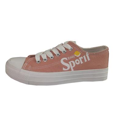 China Fashion trend pink color pattern sporit canvas shoes women custom printing casual shoes for sale