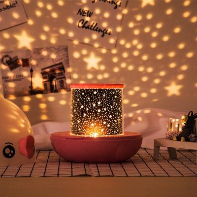 China Mid Century Projection Lamp LED Projection Lamp Starry Sky Night Light Customized Romantic Magical Rotating Sky Couples Wall Dynamic Pattern Colorful Indoor for sale