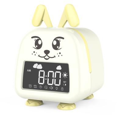 China 2022 New KG-2726C Cartoon Children Sleep Light Digital Table Night Alarm Clock Desk Trainer Arrival Kids Cartoon Smart Clock for sale