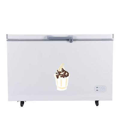 China Energy Saving 110mm Foam Thickness Solar Deep Chest Freezer BD/Because-328H for sale