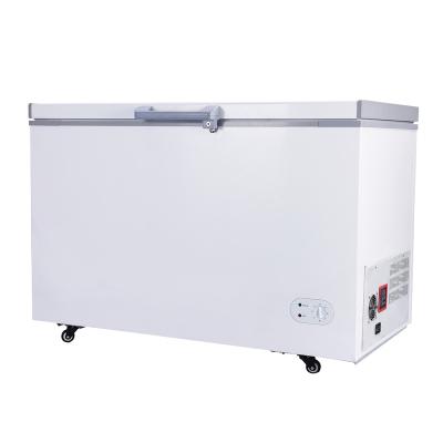 China Low Energy Consumption 12v 2v Compressor Commercial Deep Chest Freezer Solar 300l DC 100mm for sale