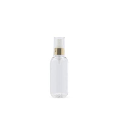 China 75ml Electroplating Customized Packaging Collar Plastic Transparent Product PETG Lotion Cosmetic Bottle for sale