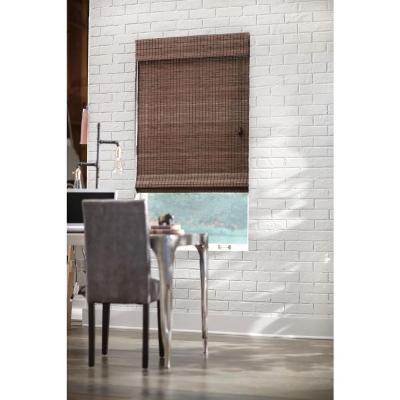 China ROMAN Wood Roman Bamboo Rail Blind with Bamboo Drapery Shades for sale