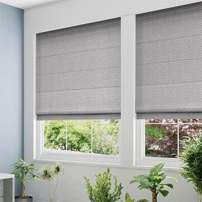 China Elegant Manual Blackout Ball Chain Components Blackout Shade Fabric Roller Shade Roman Curtain for sale