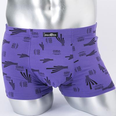 China Full Printing Mens Modal Bamboo Boxer Briefs Custom Antibacterial for sale