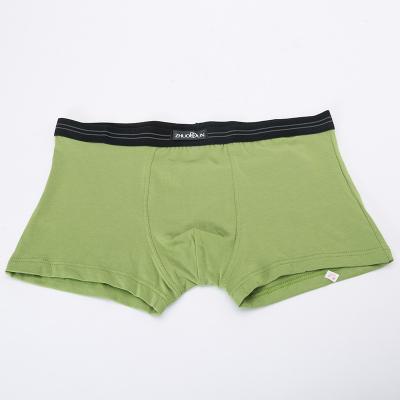 China Custom Logo Mens Antibacterial High Quality Solid Adult Single Boxer Underwear for sale