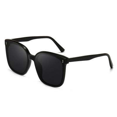 China 400 Oculos Escuros Fashionable Square Commuter Frame Design Acetate Neutral Sunglasses Anti-UV for sale