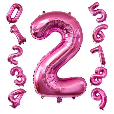 China Advertising Toy Advertising Free Sample BLN Play 32 Inch Foil Helium Number Balloons Rose Gold Number Globos House Happy Birthday Wedding Party Candy Balloons for sale