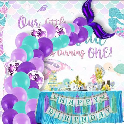 China Globos Guirnaldas de globos Mermaid Tail Balloon Kit Birthday Party Baby Shower Ocean Theam Balloon Arch Toy Mermaid Garland Sequin Latex Gift for sale