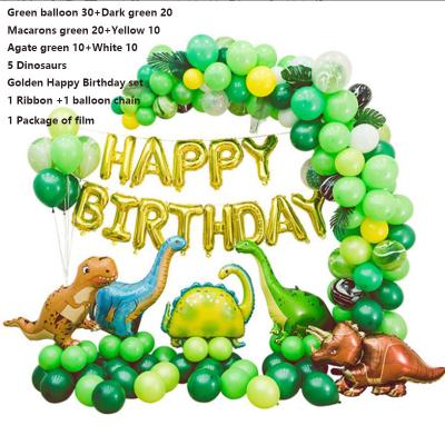 China Bridge Kit Guirnaldas de globos de vault party dinosaur happy birthday confetti latex balloon Toy Chain Balloon Gift Toy BLN for sale