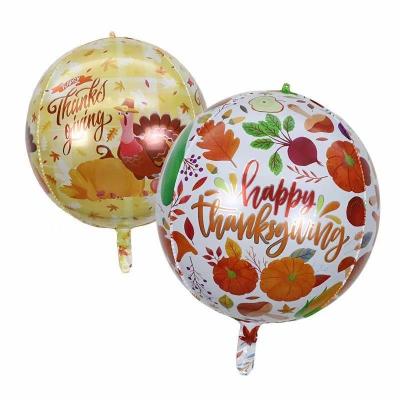 China Inflatable Toy Gift Toy BLN 22inch 4D Thanksgiving Turkey Printing Party Advertising Decoration Helium Foil Balloon Globo Supplier for sale