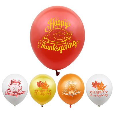 China Inflatable Balloon Globo Supplier Party Decoration Latex Balloon Roast Turkey Maple Leaf Printing Party Decoration Toy Gift Toy BLN 12inch for sale