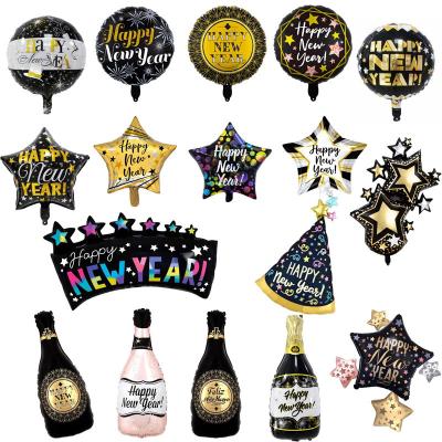 China Feliz Ano Nuevo Toy Balloon Globos Happy New Year Gift BLN Toy Party Decoration Foil Helium Gift New for sale