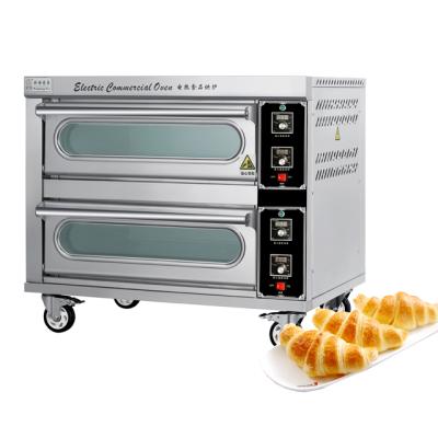 China Hotels Digital Commercial Electric Deck Oven Bakery Equipment Double Deck Oven for sale