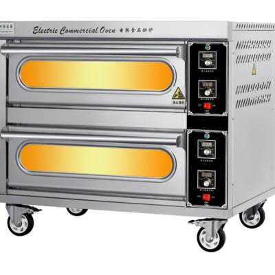 China Electric Double Deck Cake Oven Hotels Factory Price, Industrial Cake Oven Dubai Philippines India Export for sale