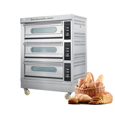 China Multifunctional Bakery Machine 380V Microcomputer Panel Lava Stone Deck Oven Electric Bread Marble Bake Stone Deck Pizza Ovens for sale